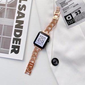 NEW Strap Chain Stainless Band For Apple Watch - Rose Gold